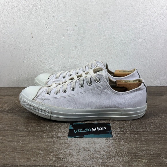 Converse CTAS Leather Ox Low Top Lace Up White Open Sneakers Men's 10.5 1T866 - Picture 3 of 8